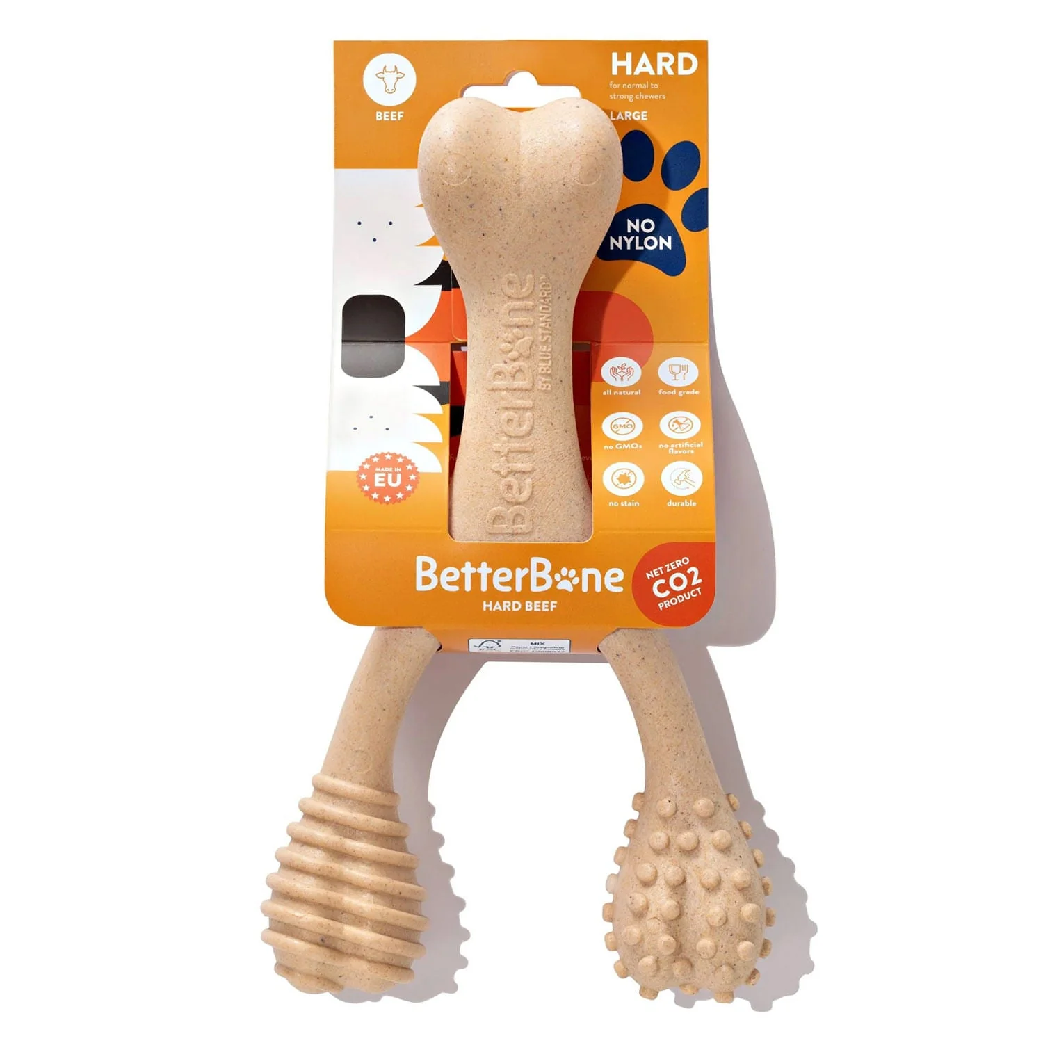 BetterBone Hard Density Natural Dog Chew Toy for Aggressive Chewers, Beef Flavor - Image 2