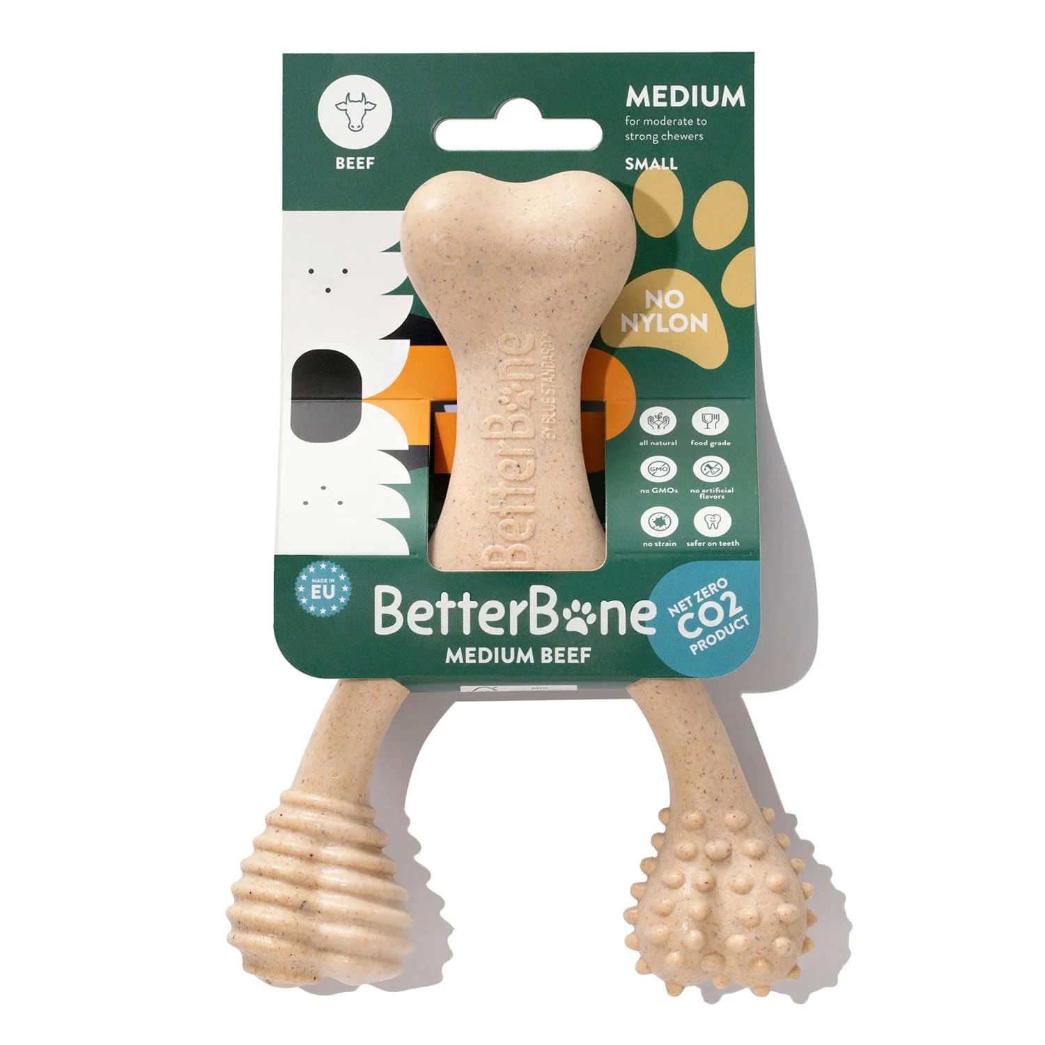 BetterBone Medium Density Natural Chew Toy – Beef Flavor for Dogs, Safe & Non-Toxic