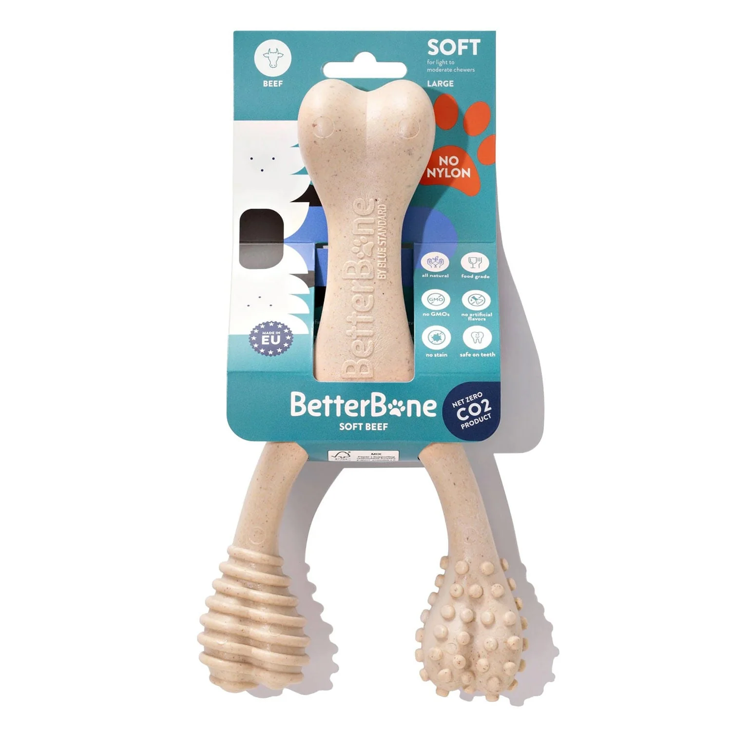 BetterBone Soft Density Natural Chew Toy – Beef Flavor for Dogs, Safe & Non-Toxic