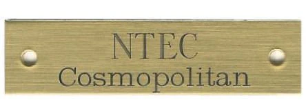 Personalized Engraved Beveled Brass Halter Plates - Image 3