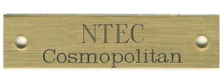 Personalized Engraved Beveled Brass Halter Plates - Image 4