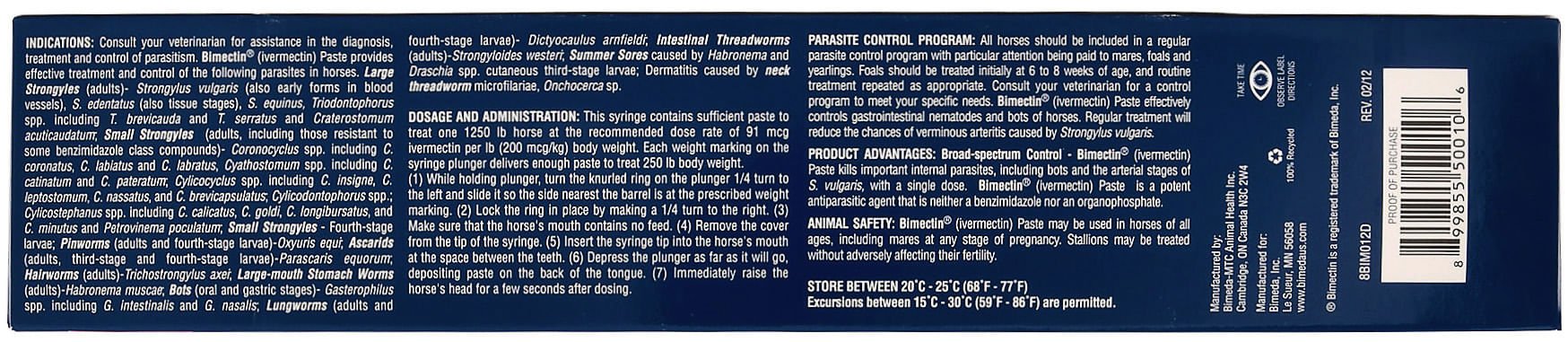 Bimectin Paste Horse Dewormer, 1-dose - Image 4