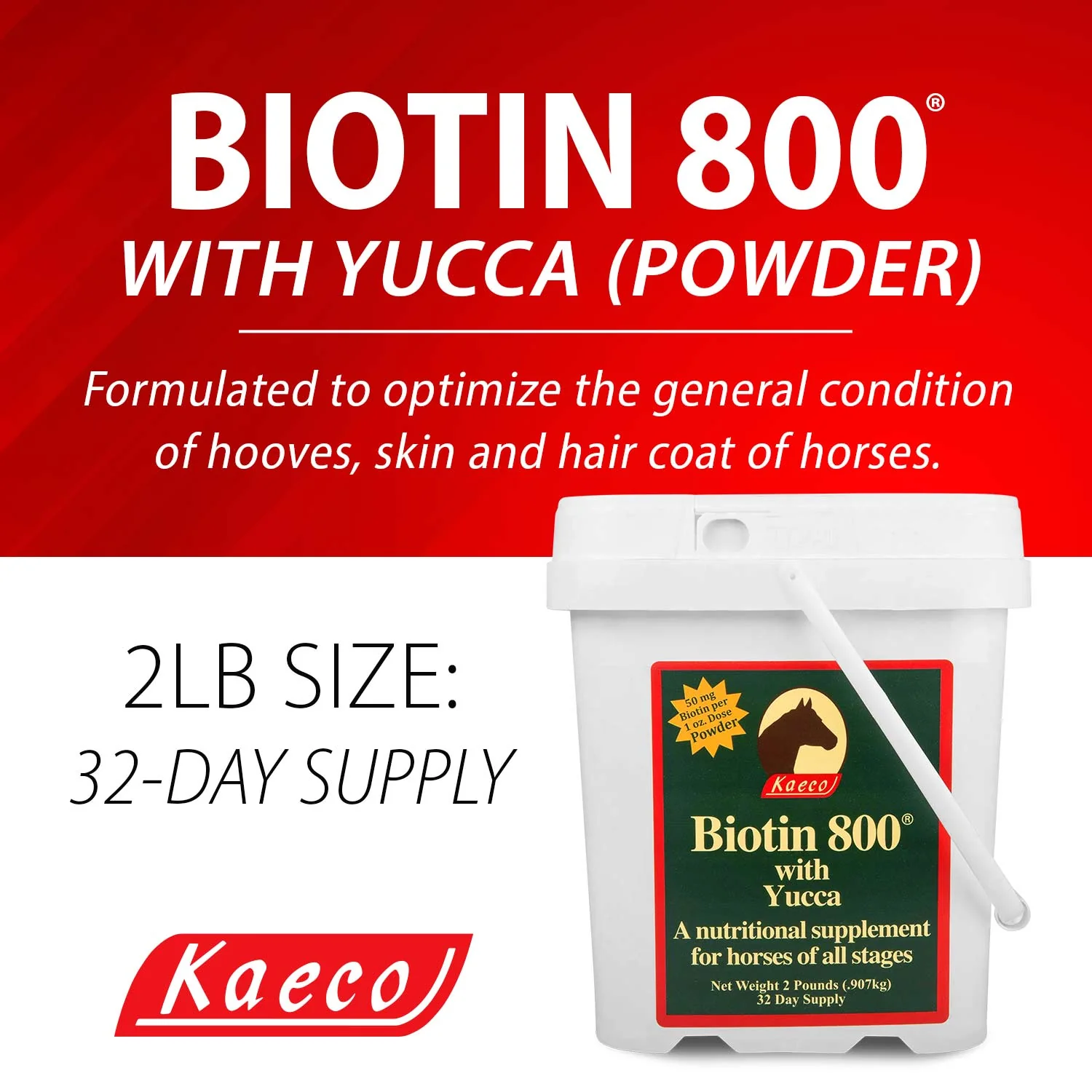 Biotin 800 Powder with Yucca Equine Supplement - Image 2