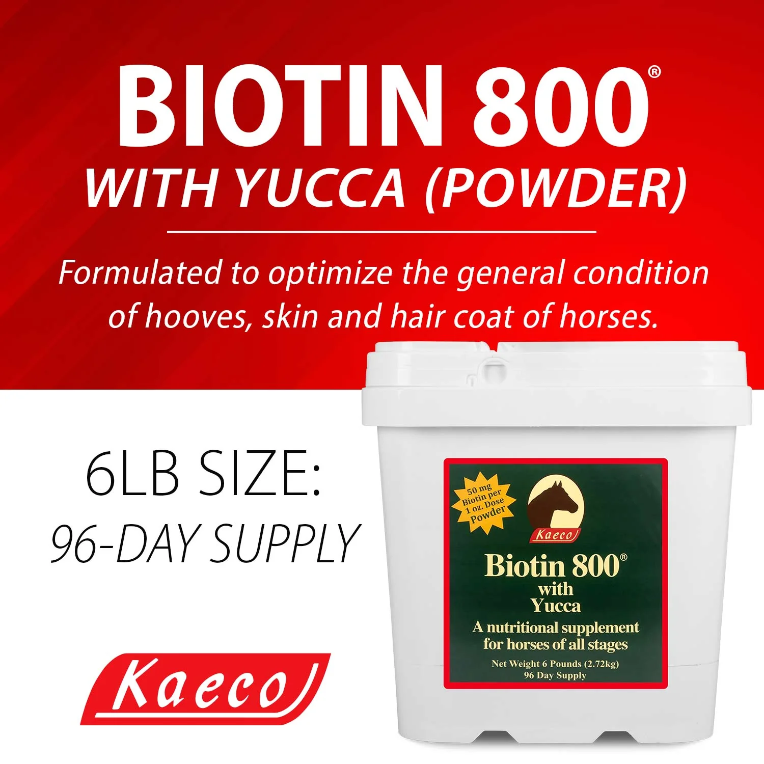 Biotin 800 Powder with Yucca Equine Supplement - Image 3