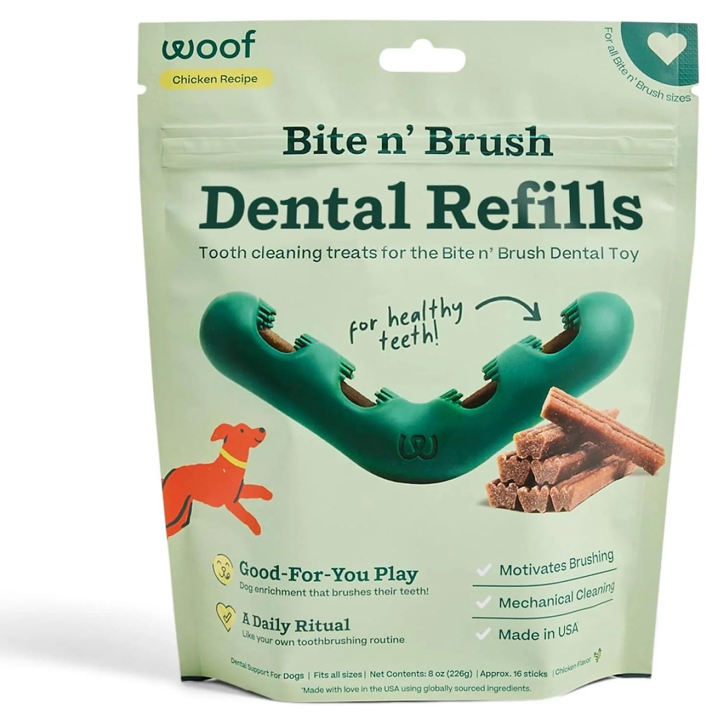 Bite n’ Brush Dog Dental Chew Toy & Treat Refills– Self-Cleaning, Teeth & Gum Care, Plaque & Tartar Remover - Image 7