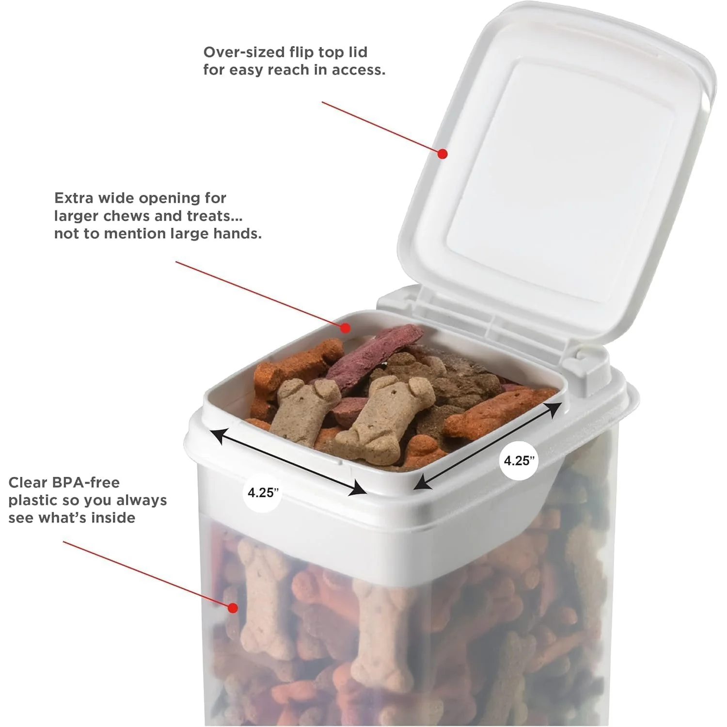 Bites & Bones Treat Canister, 3.25 qt - Image 5