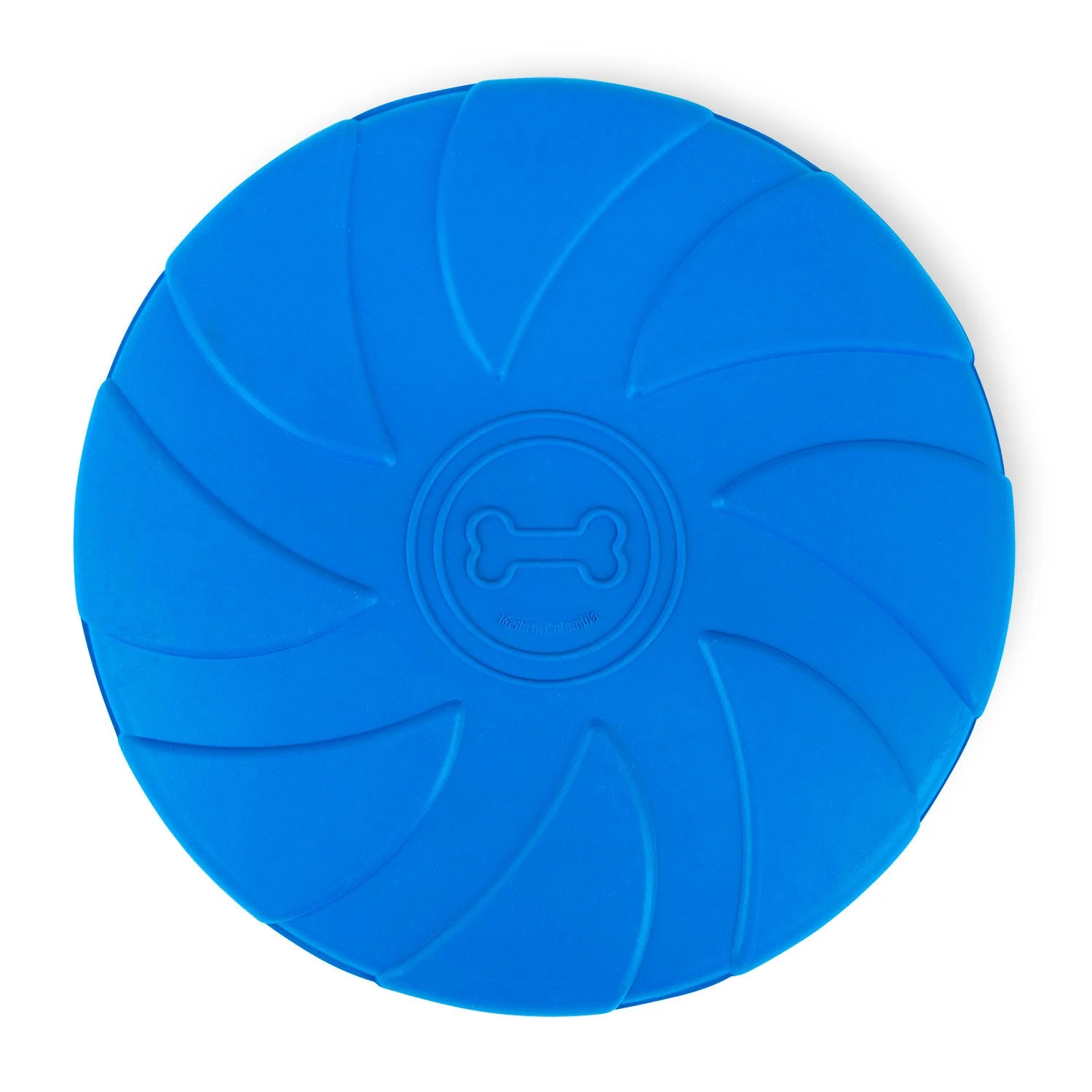 Jeffers Blue Bone Stamped Frisbee Natural Rubber 8 Inch Dog Toy for Fetching & Chewing - Image 10