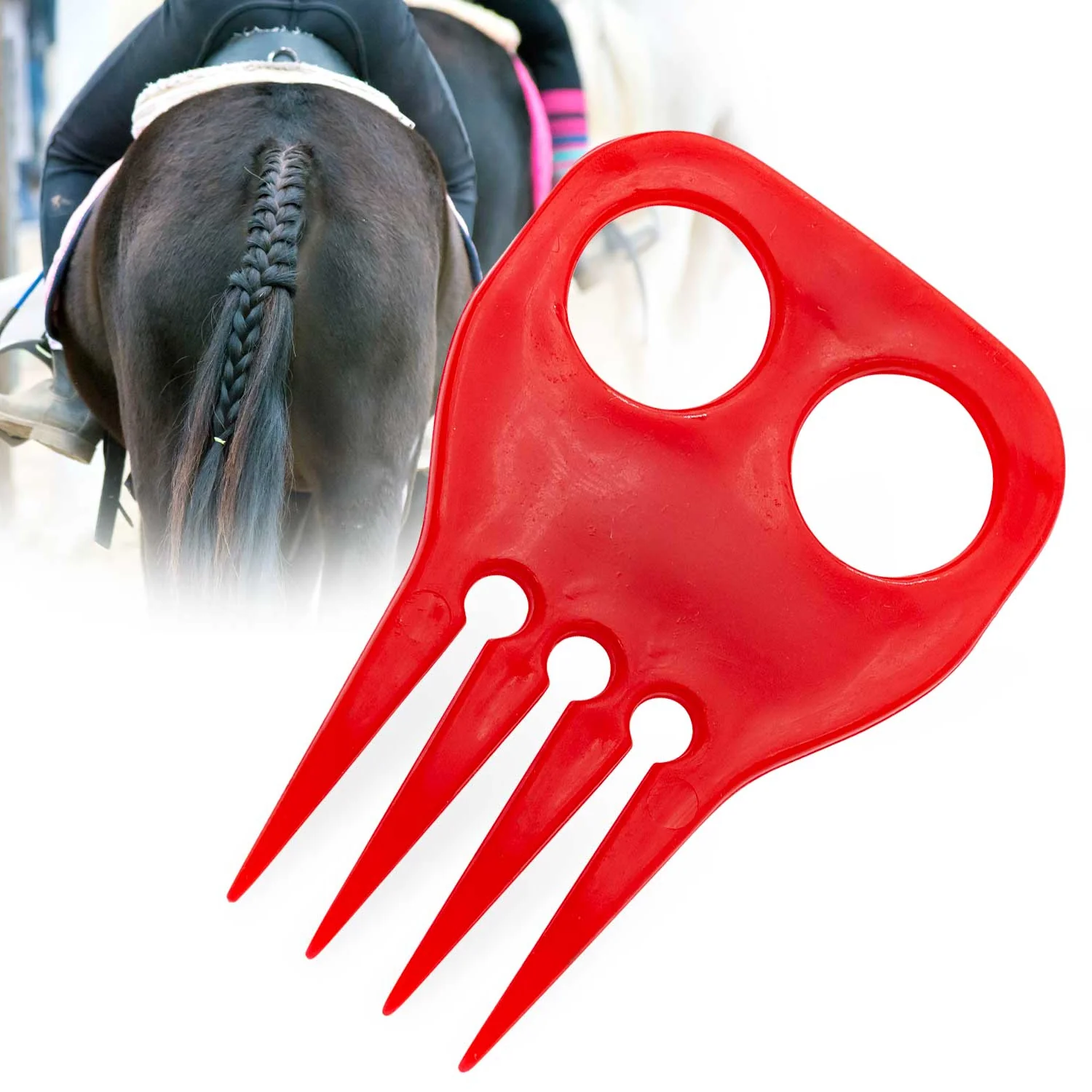 Jeffers Horse Braiding Comb – Durable Plastic Mane Braiding and Banding Tool