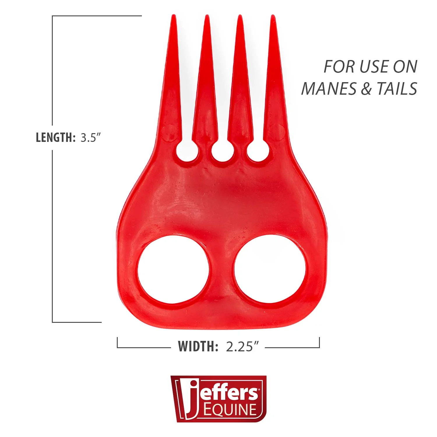 Jeffers Horse Braiding Comb – Durable Plastic Mane Braiding and Banding Tool - Image 3