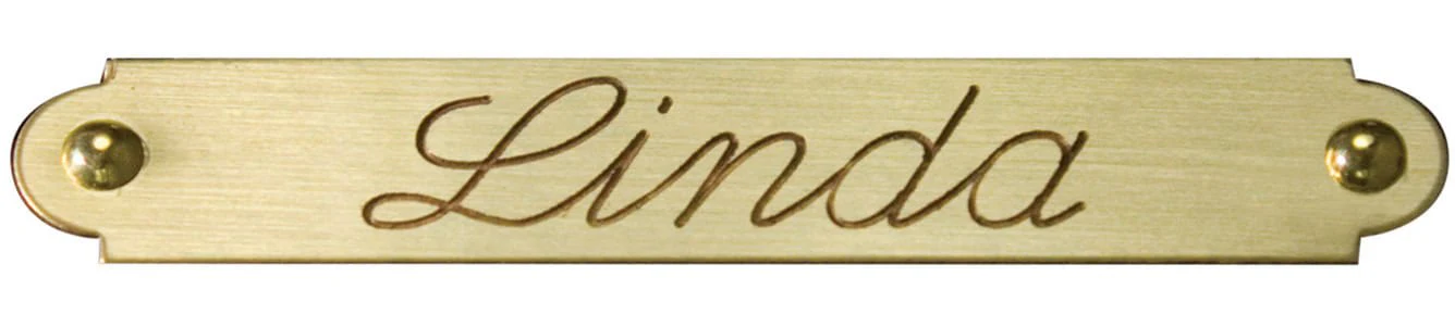 Personalized Engraved Bridle / Saddle Name Plate, Brass - Image 2