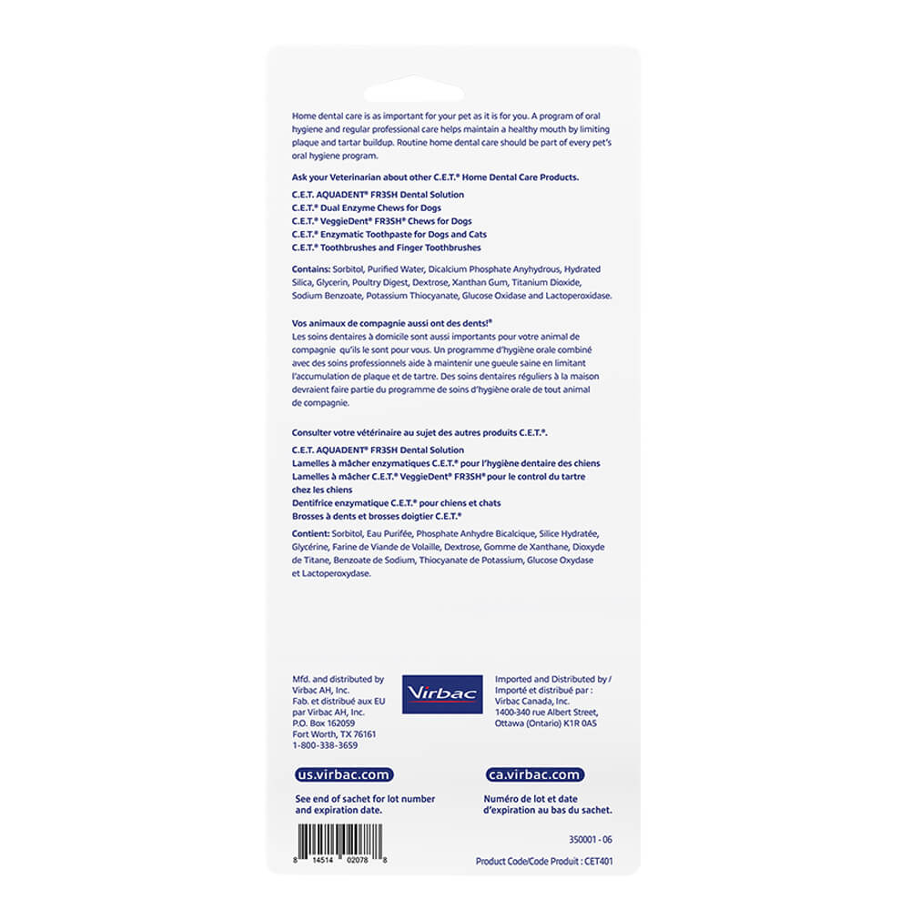 C.E.T. Oral Hygiene Kit for Dogs and Cats â Fingerbrush, Dual Toothbrush & Enzymatic Poultry Toothpaste - Image 2