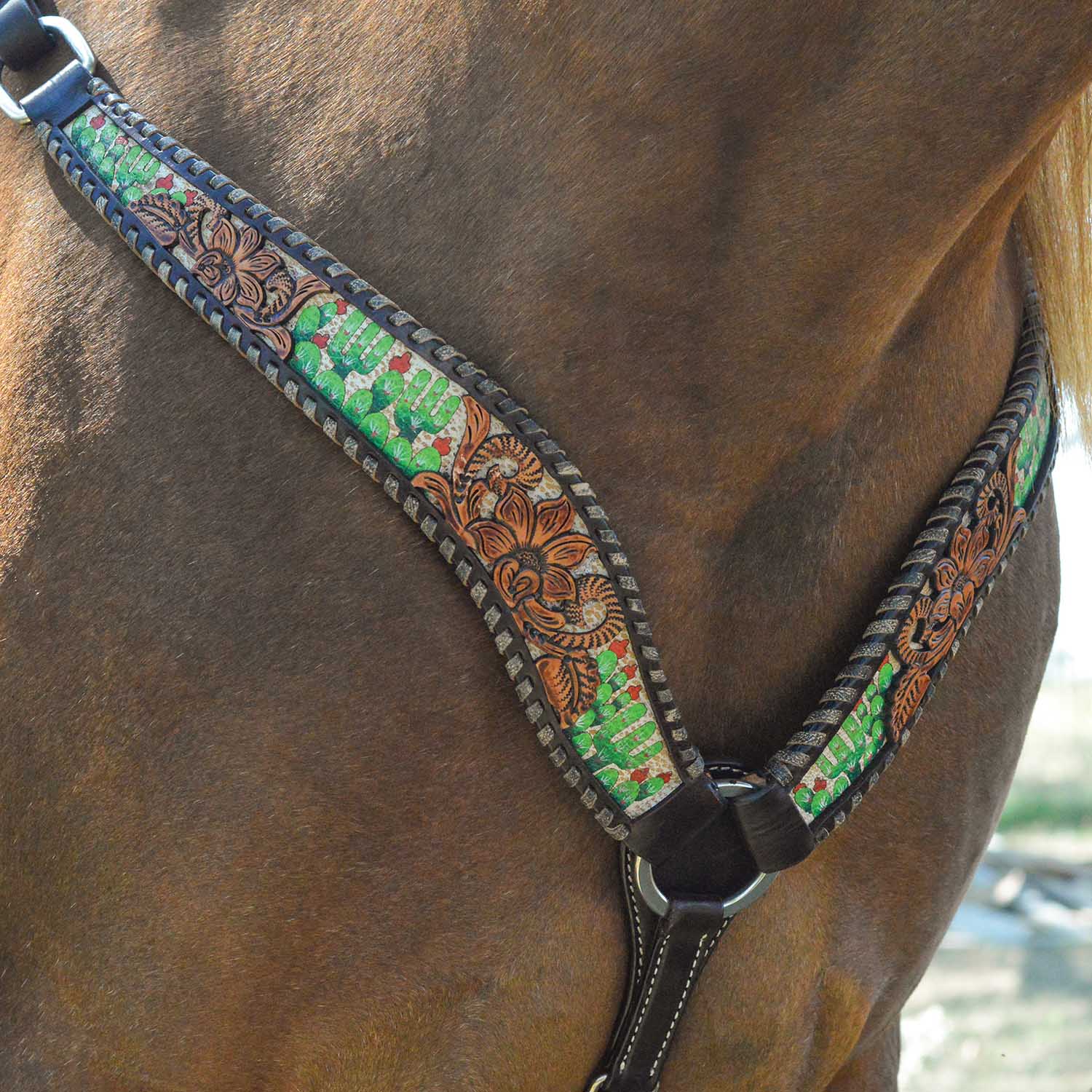 Circle Y Cactus Country Breast Collar - Image 2