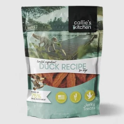 Callie’s Gourmet Kitchen Duck Recipe Jerky Dog Treats, 40 oz – Grain-Free, High-Protein Soft Dog Snacks