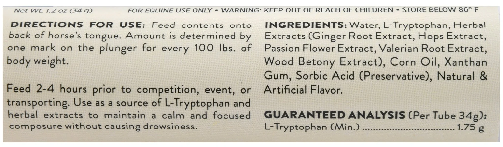 Calm & Cool Oral Paste Supplement for Horses - Image 2