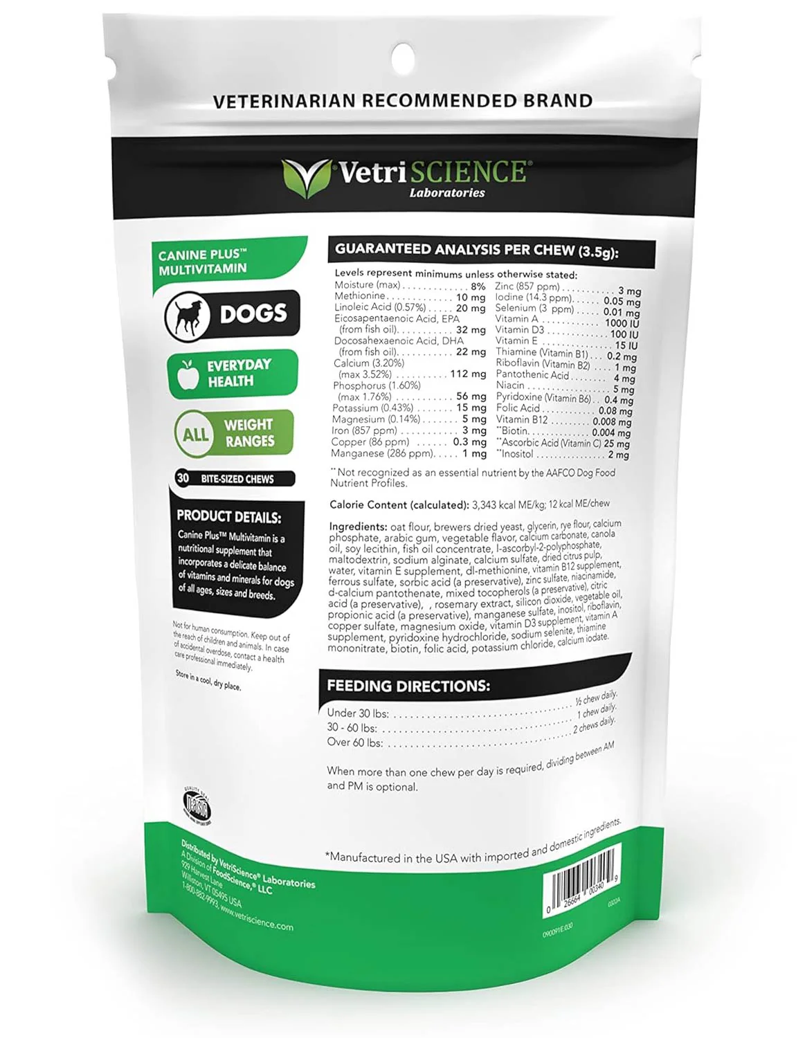 Canine Plus Dog MultiVitamin, 30 Bite-Sized Chews - Image 2