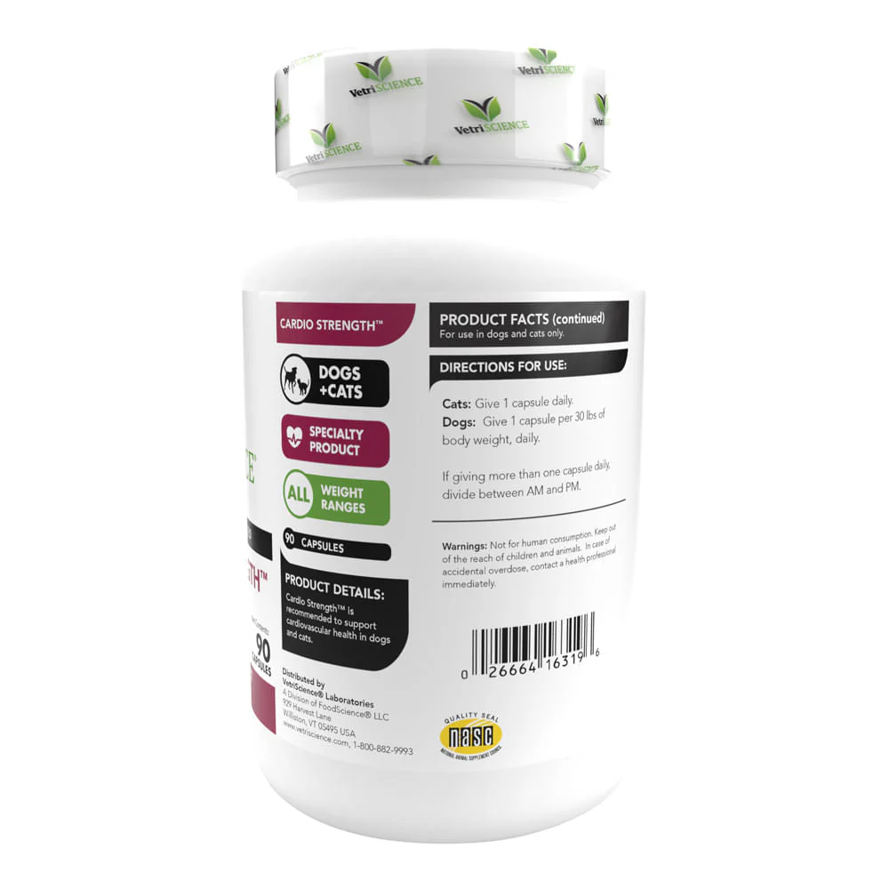 Cardio-Strength Heart Support Formula for Cats & Dogs, 90 Caps - Image 3