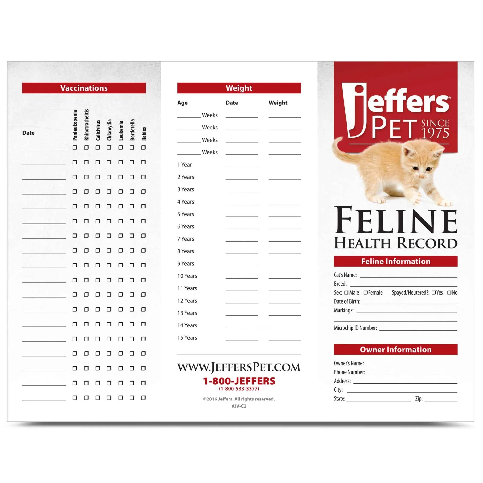 Jeffers Cat Health Record - Image 2