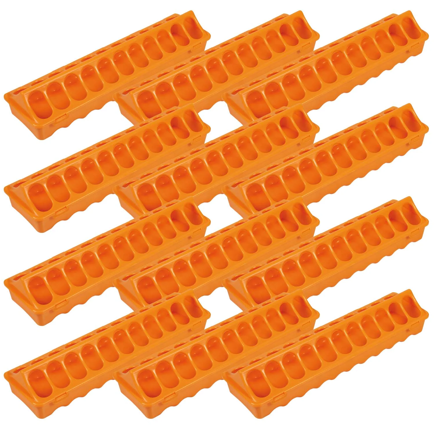Plastic Ground Chicken Feeder – Chick Feeders, Hinged Lid, Durable Outdoor Poultry Feeder - Image 4