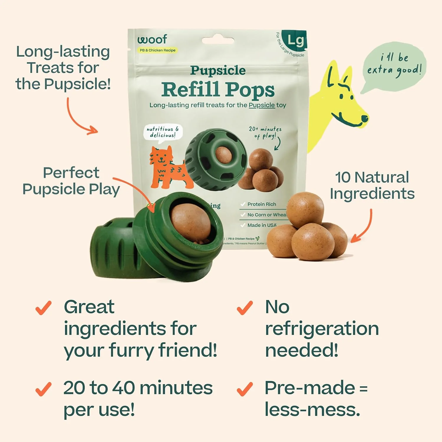 Pupsicle Pops Dog Treat Refills – Natural, Long-Lasting, Made in USA - Image 6