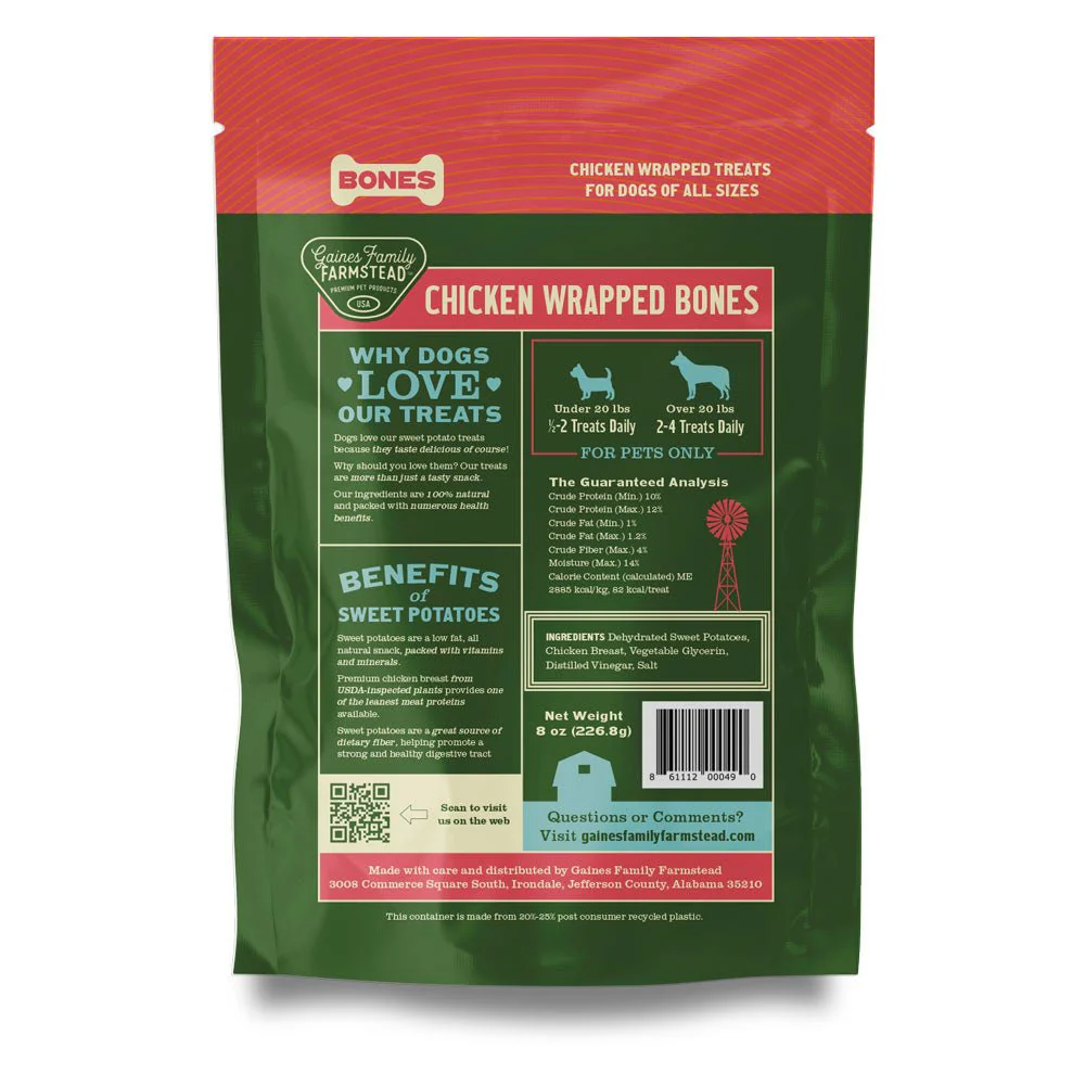 Sweet Potato Bones Dog Treats – All Natural, Limited Ingredient, Oven-Baked, Made in USA - Image 3