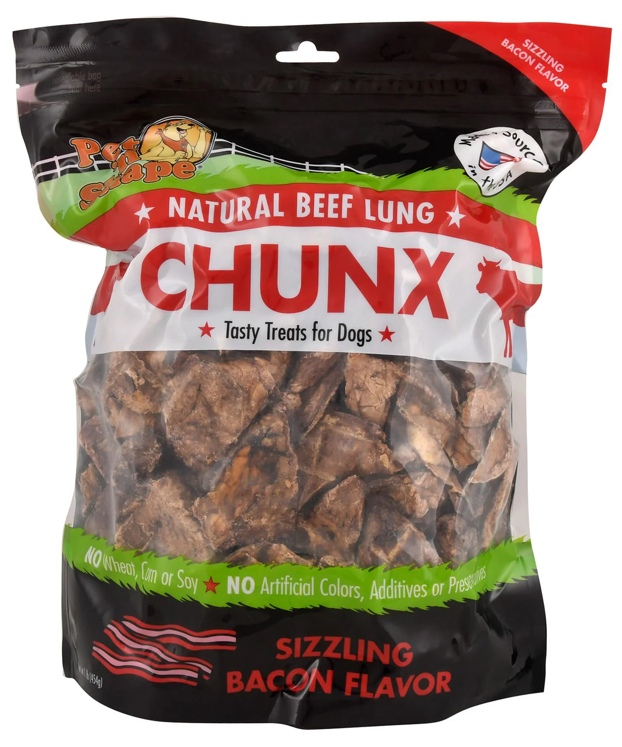 Chunx Bacon Treats for Dogs, 1 lb