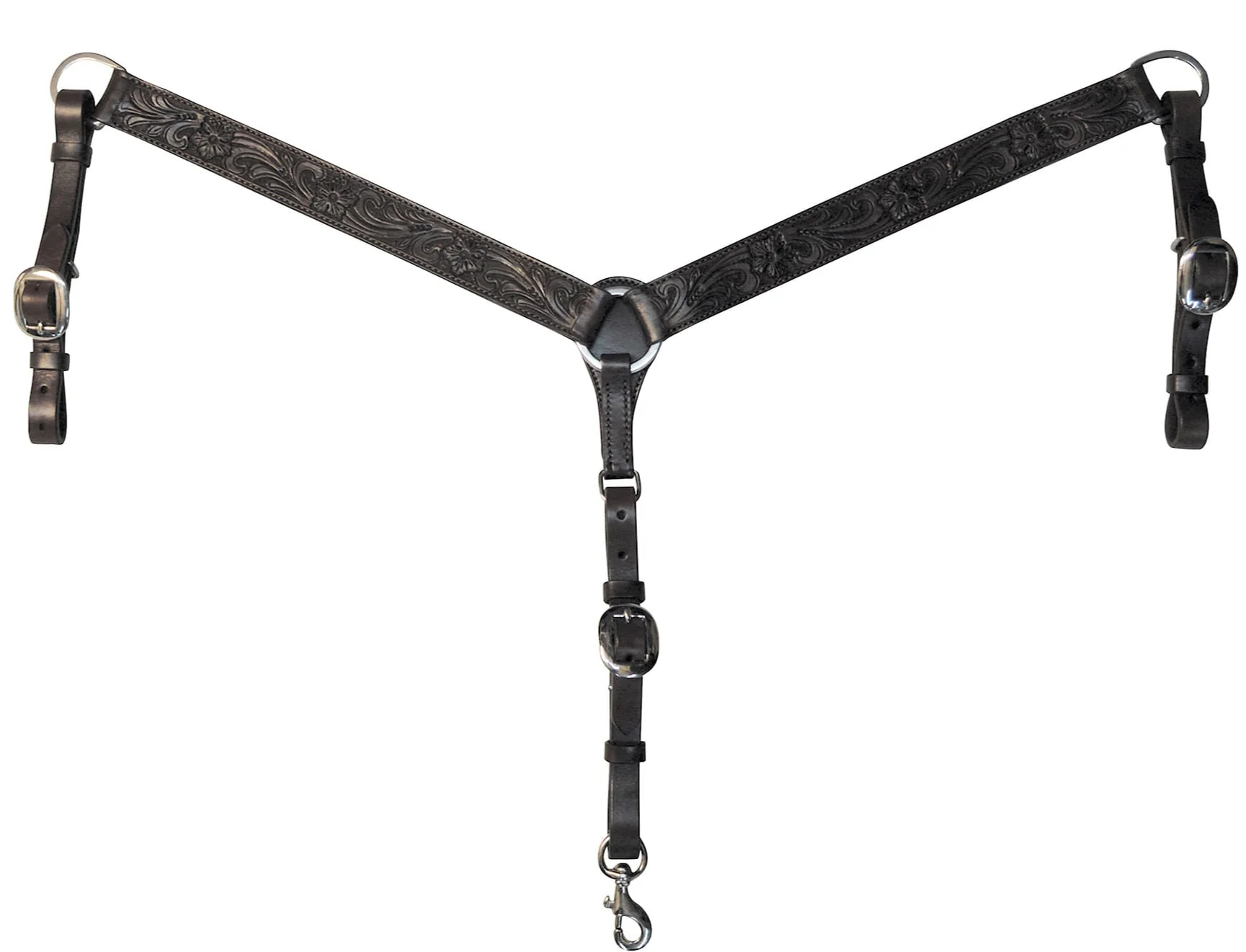 Circle Y Floral Tooled Breast Collar