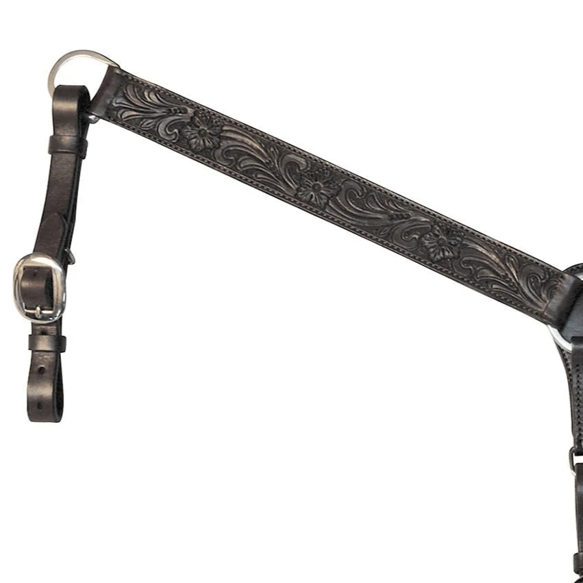 Circle Y Floral Tooled Breast Collar - Image 2