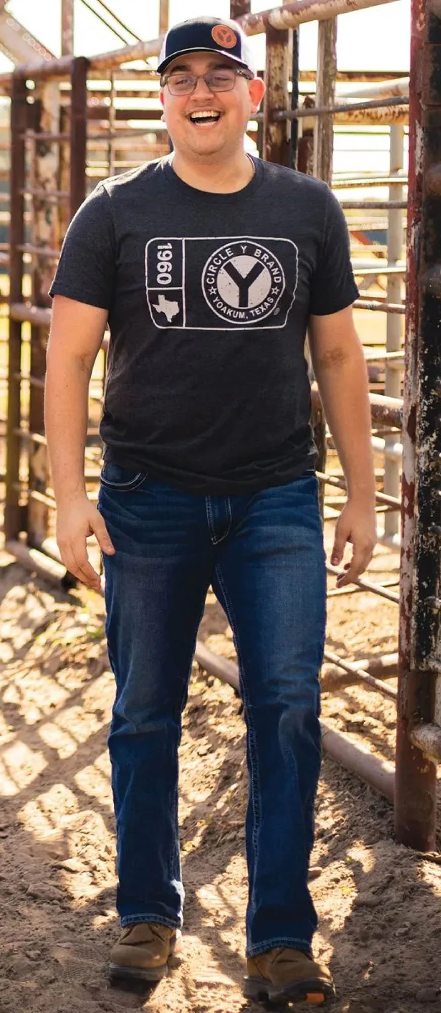 Circle Y Men's Patch Logo Tee - Image 4