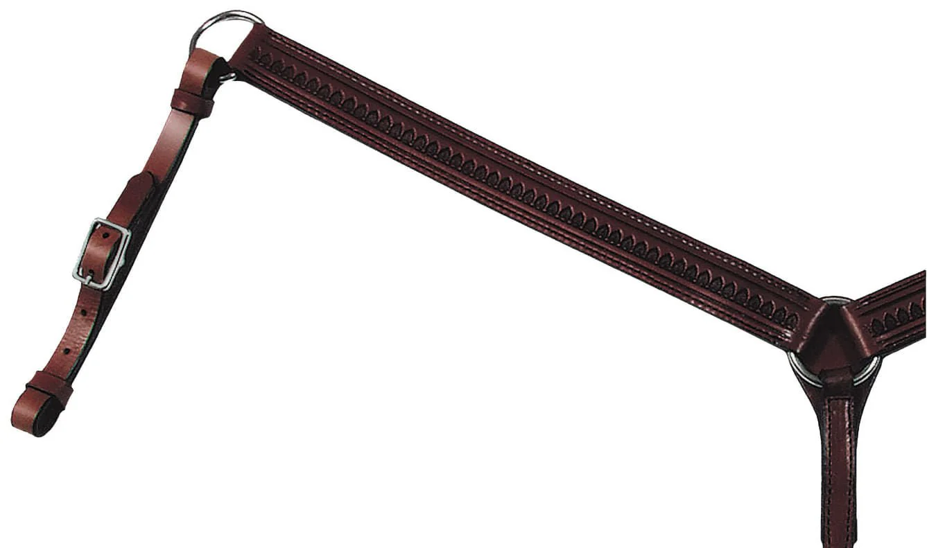 Circle Y Shell Tooled Breast Collar