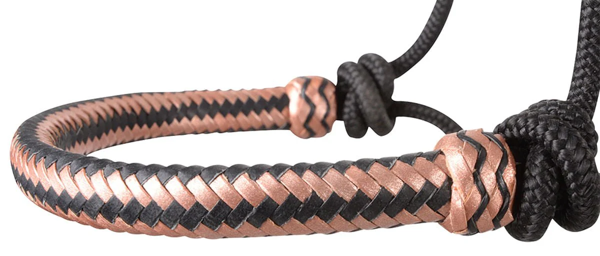 Classic Equine Braided Rawhide Nylon Rope Halter - Image 14