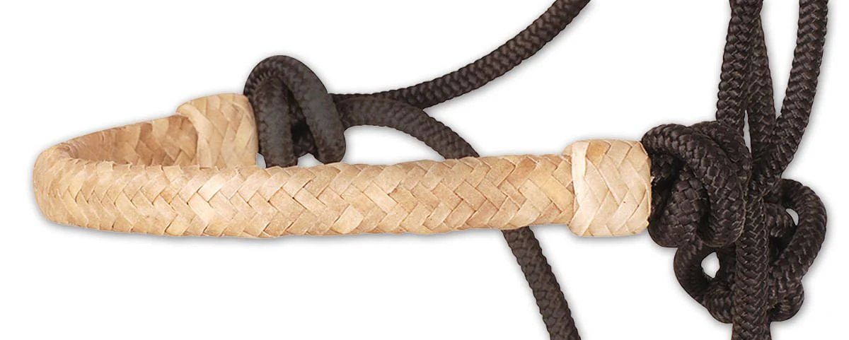 Classic Equine Braided Rawhide Nylon Rope Halter - Image 2