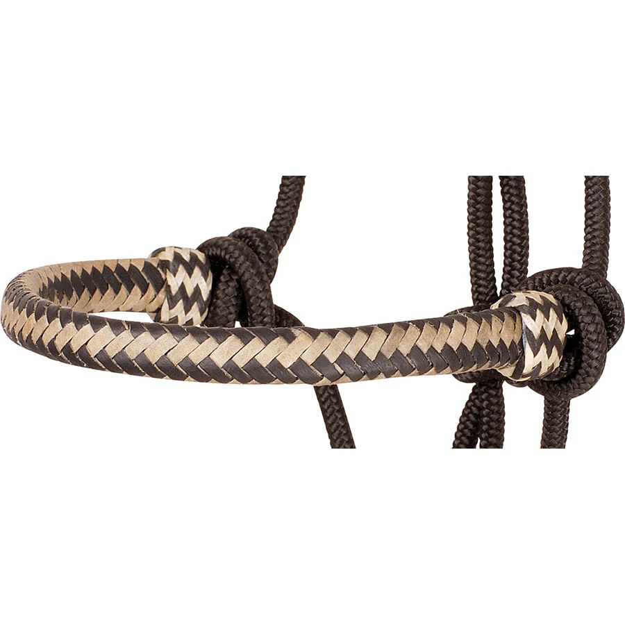 Classic Equine Braided Rawhide Nylon Rope Halter - Image 48
