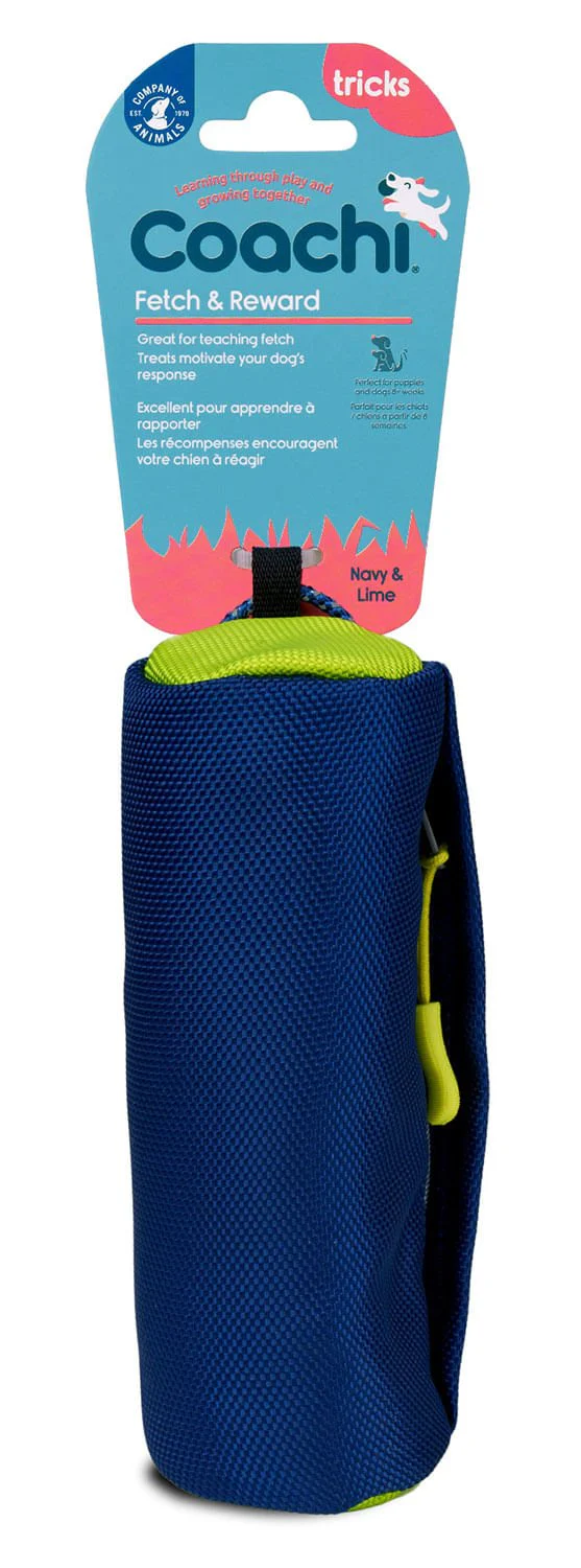 Coachi Fetch & Reward Training Toy, Navy & Lime - Image 3