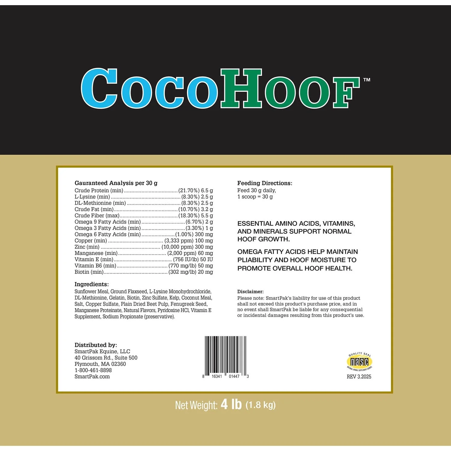 CocoHoof, Hoof Formula with Omega Fatty Acids for Horses, Pellets - Image 2