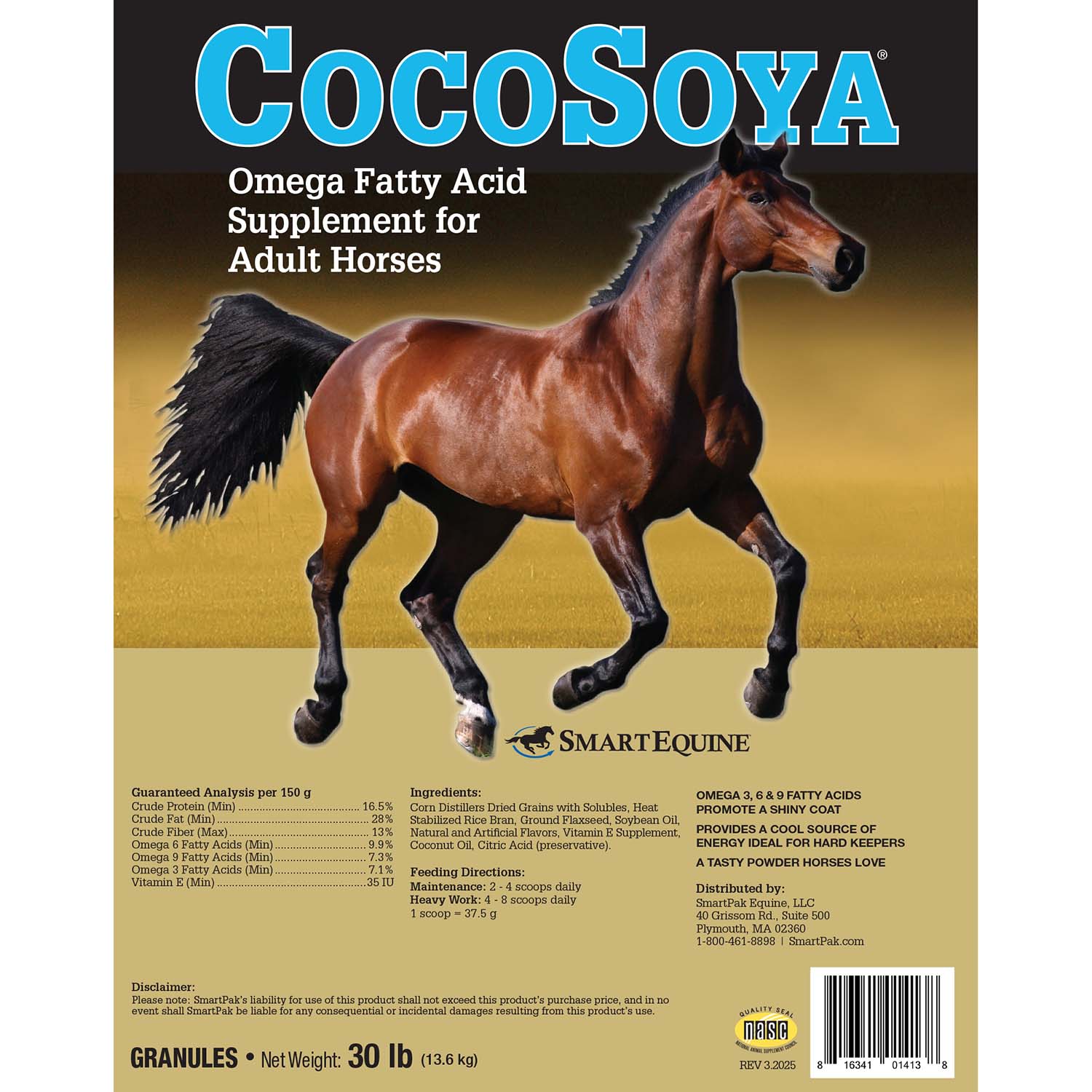 CocoSoya, Omega Fatty Acid Supplement for Horses, Granular - Image 6