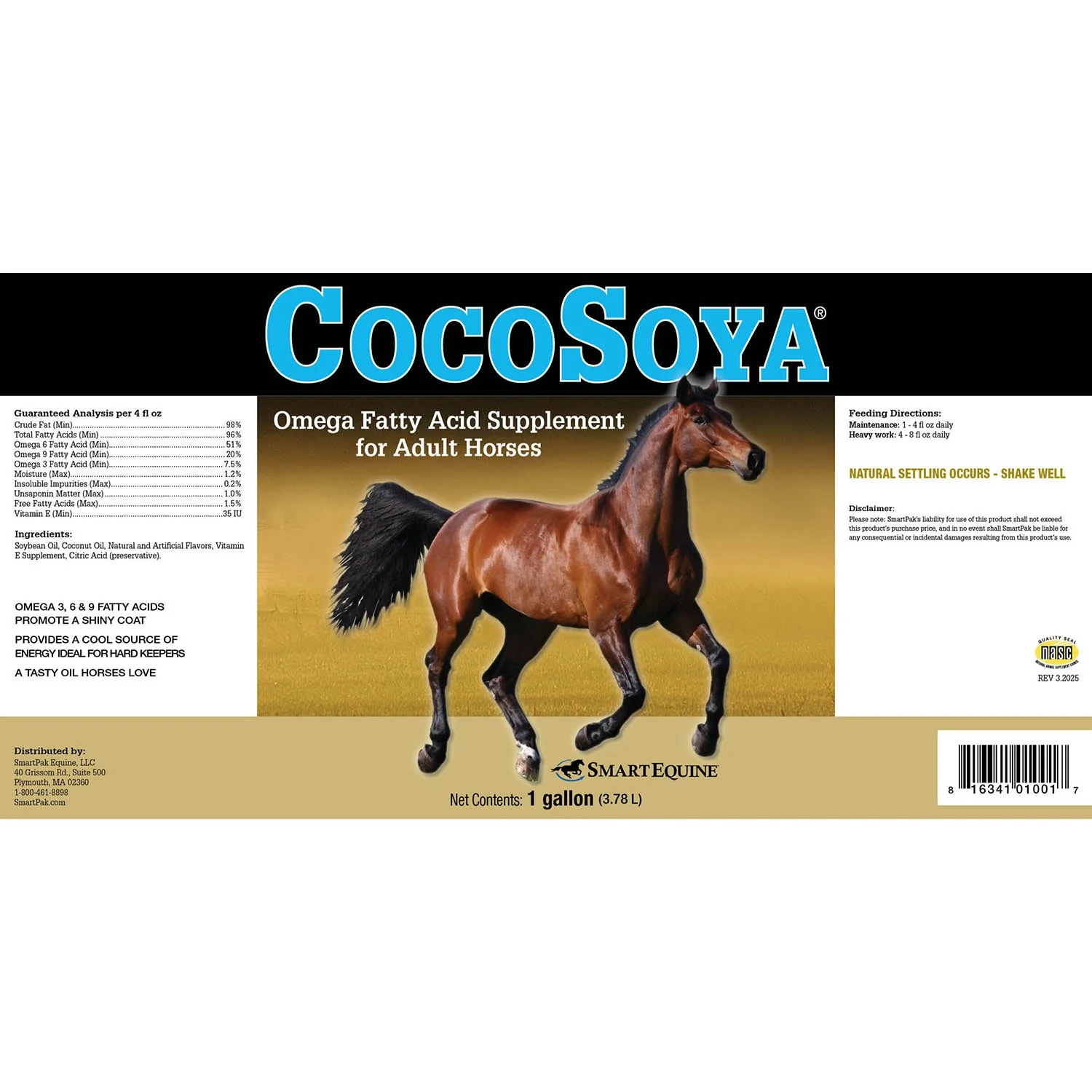 CocoSoya Oil, Omega Fatty Acid Supplement for Horses - Image 2