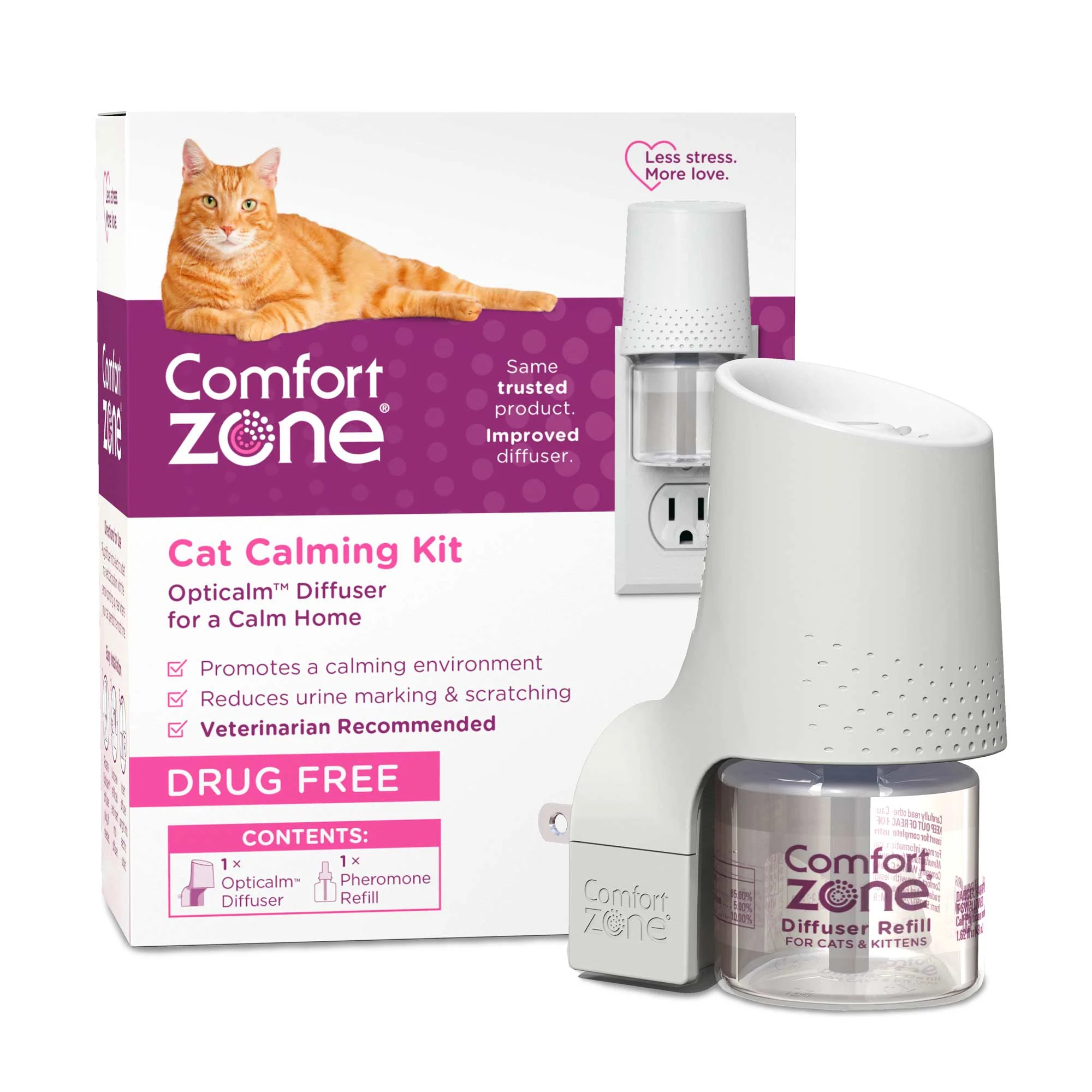 Comfort Zone Cat Calming Diffuser & Refills for Cats & Kittens - Image 10
