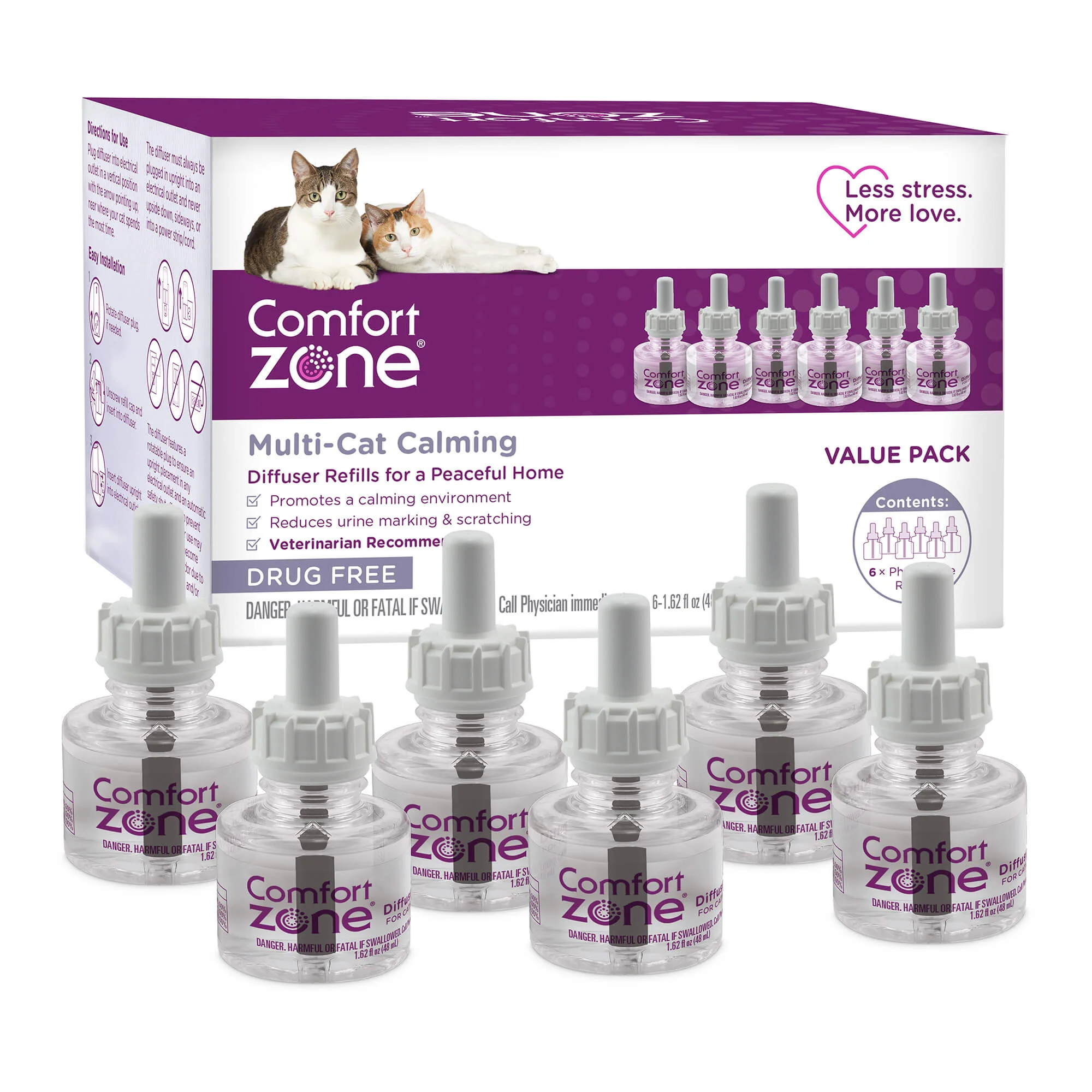 Comfort Zone Multi Cat Calming Diffuser & Refills – Pheromone Stress Relief - Image 12