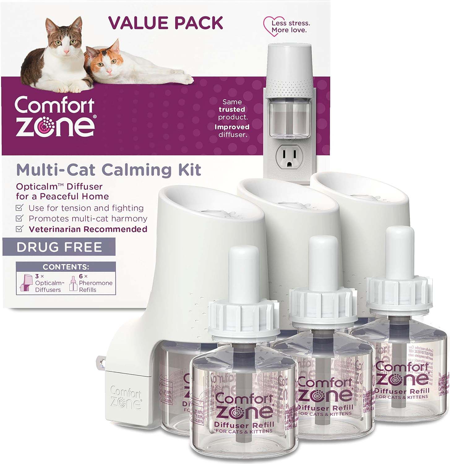 Comfort Zone Multi Cat Calming Diffuser & Refills – Pheromone Stress Relief - Image 19