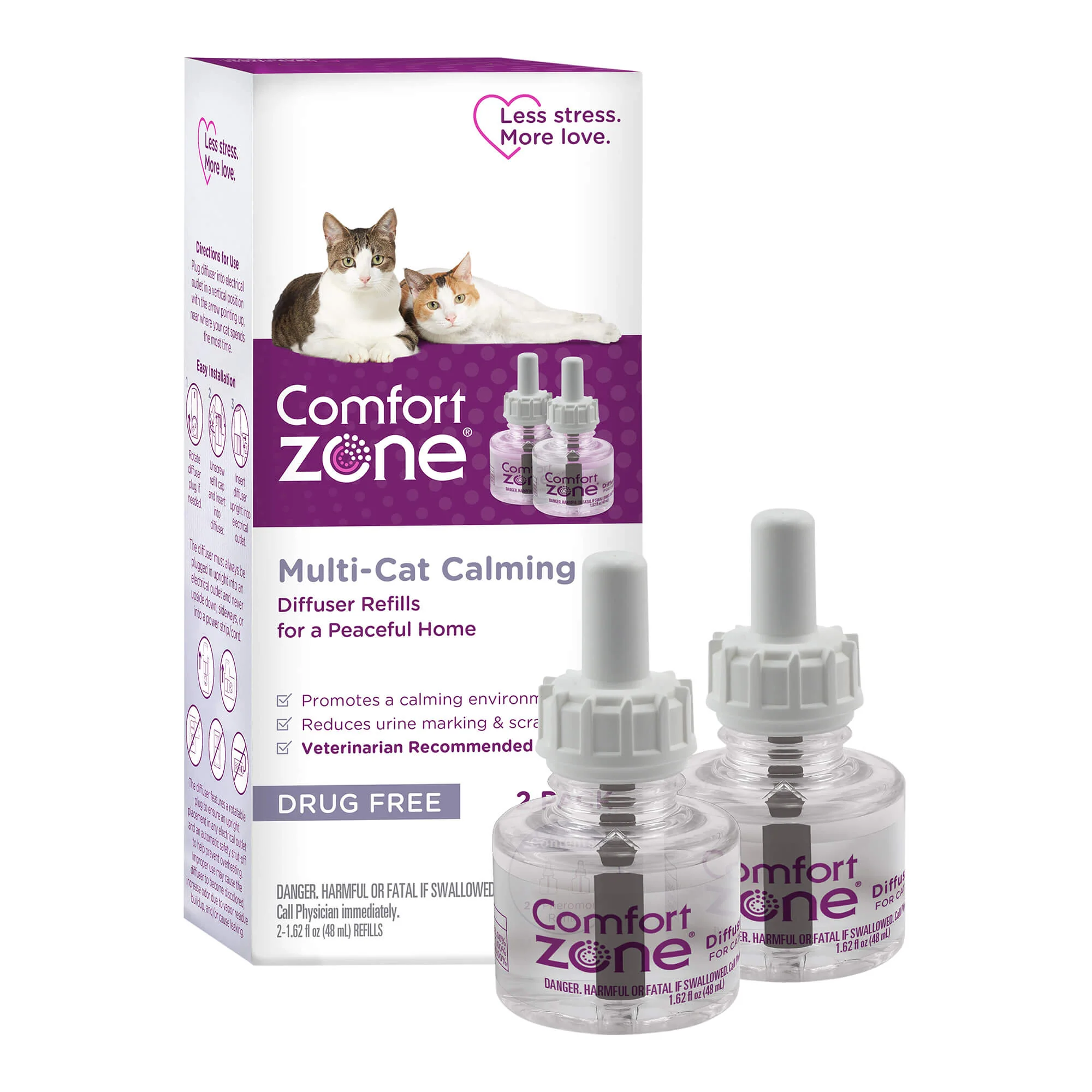 Comfort Zone Multi Cat Calming Diffuser & Refills – Pheromone Stress Relief - Image 7