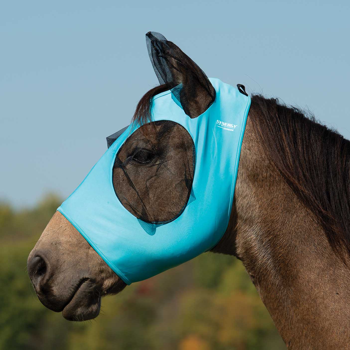 Coolcore Cooling Horse Fly Mask with Ears - Image 2