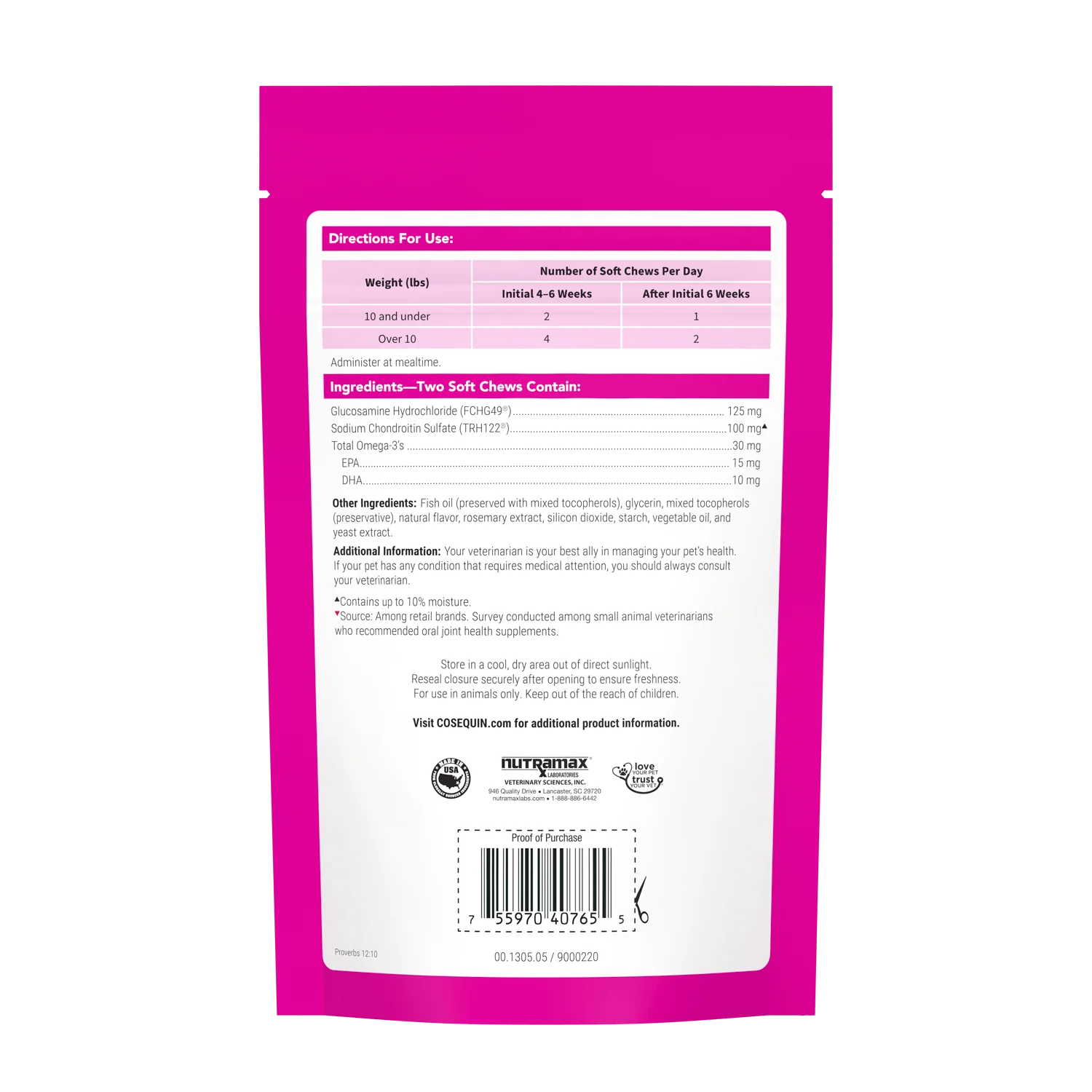 Nutramax Cosequin Joint Health Supplement for Cats - With Glucosamine, Chondroitin, and Omega-3's - Image 2