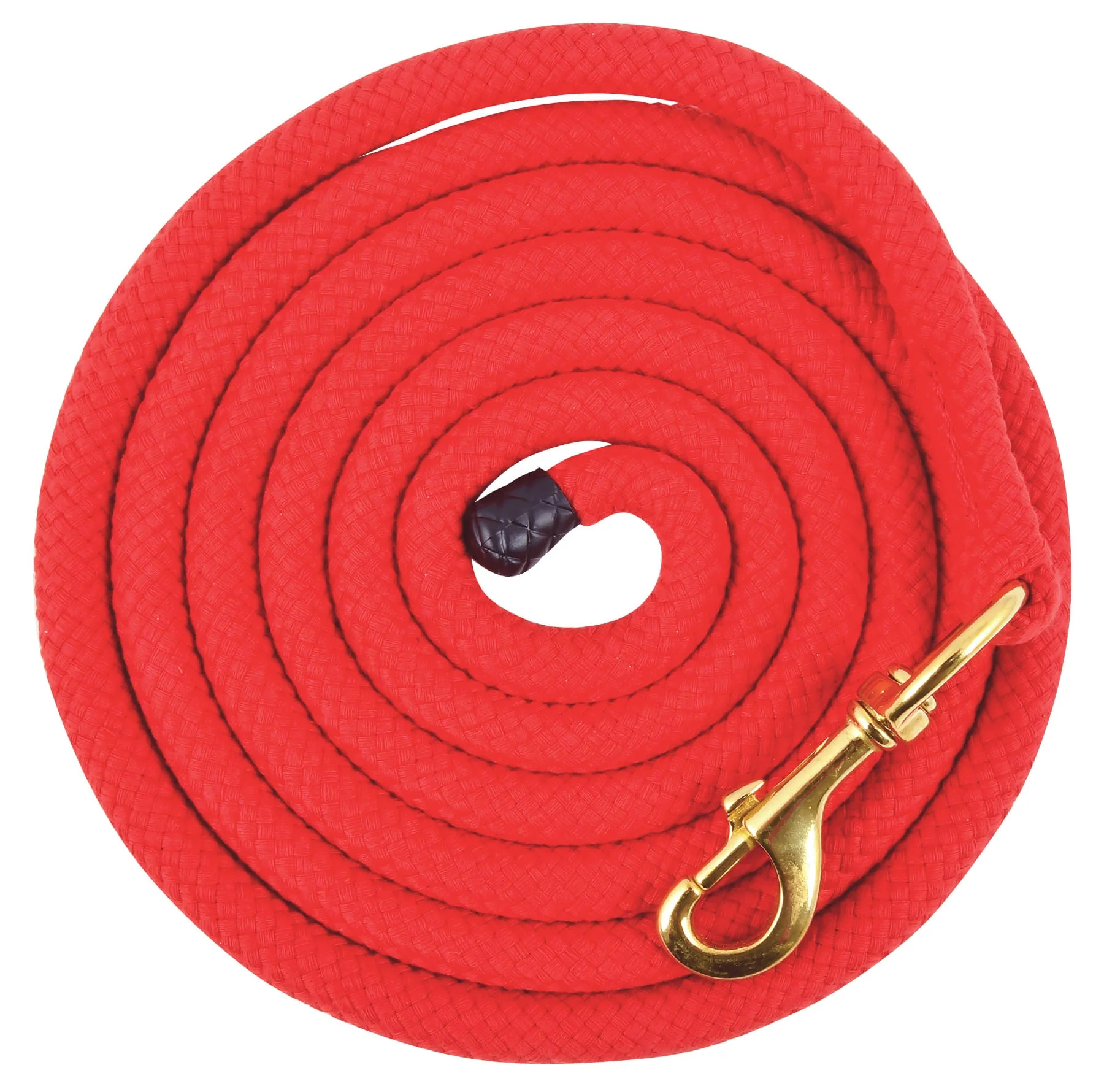 Jeffers Cotton Horse Lead Rope, 3/4" x 10'L with Brass Bolt Snap - Image 2
