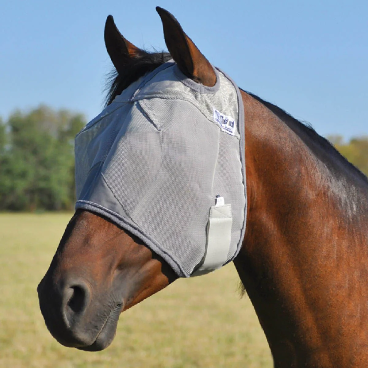 Cashel Crusader Fly Mask for Horses with Forelock Hole and UV Sun Block - Image 10
