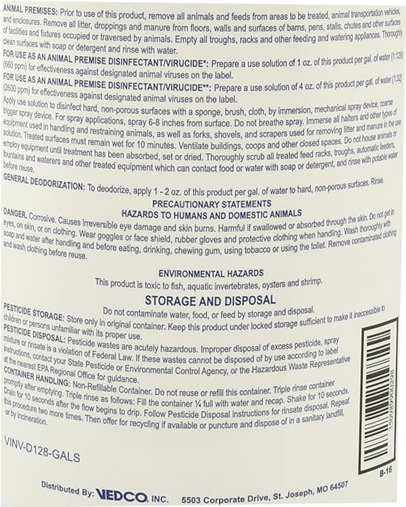 D-128 Disinfectant, gallon - Image 2
