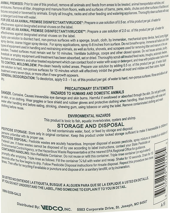 D-256 Disinfectant, gallon - Image 2