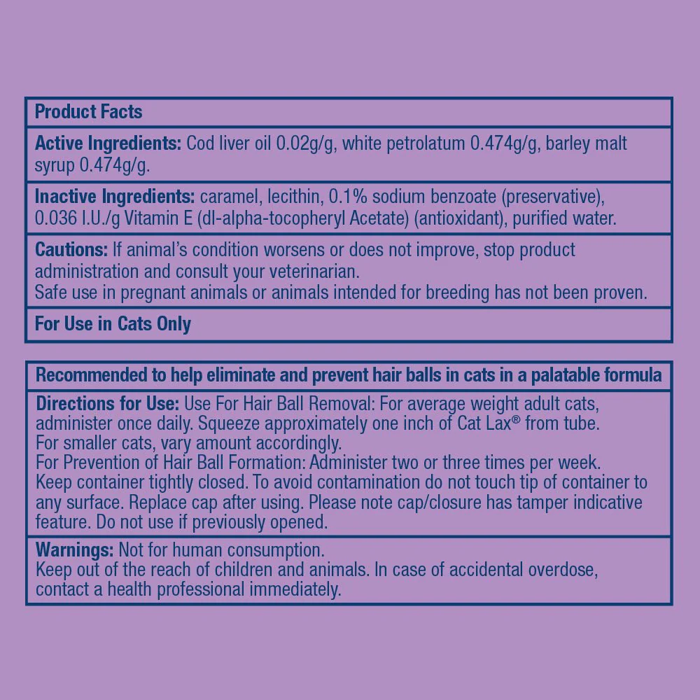 Cat Lax Hairball Solution for Cats & Kittens – 2 oz Gel for Hairball Prevention & Relief - Image 2