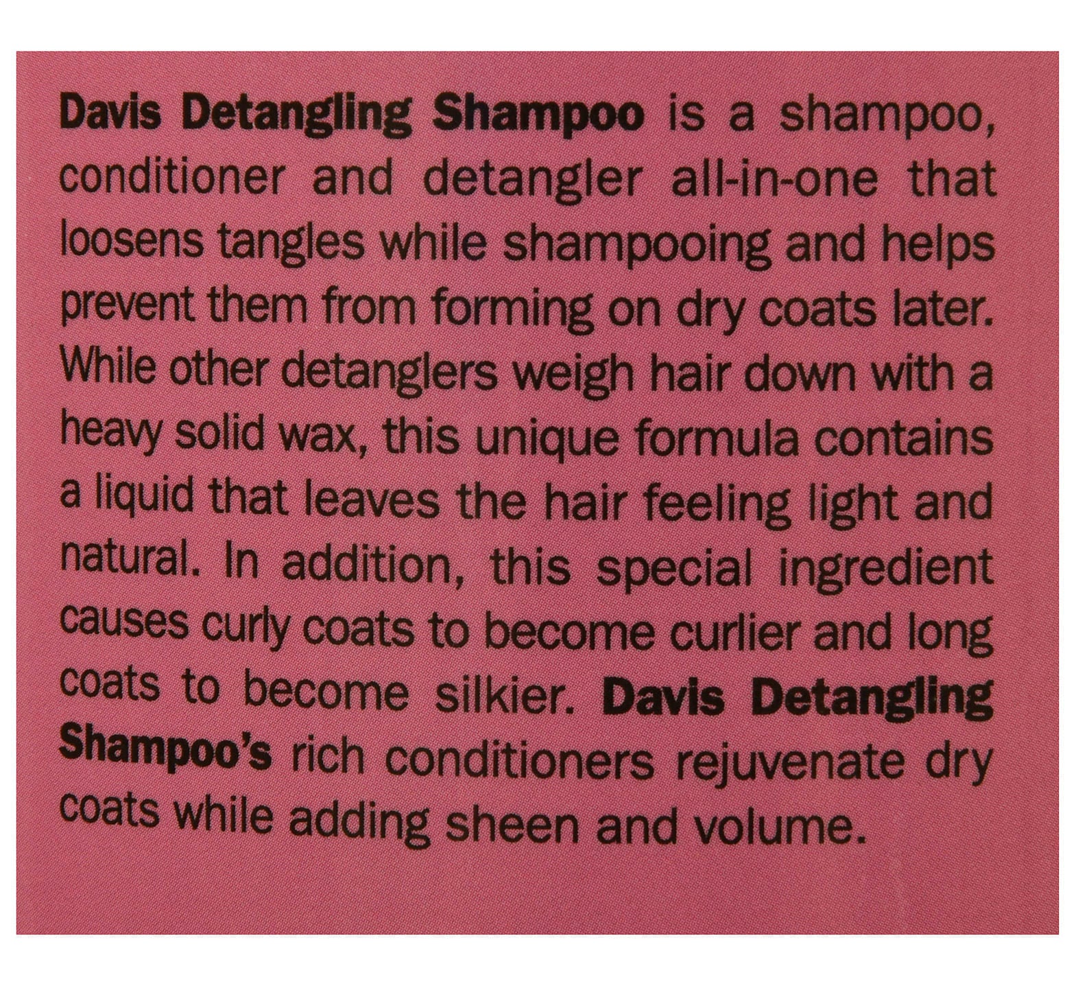 Davis Detangling Shampoo Silicone Free Dog and Cat Shampoo, Conditioner and Detangler - Image 6