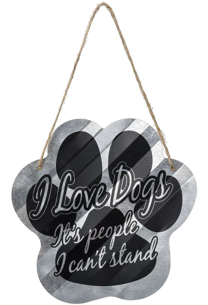 Dog Paw or Bone Print Sign