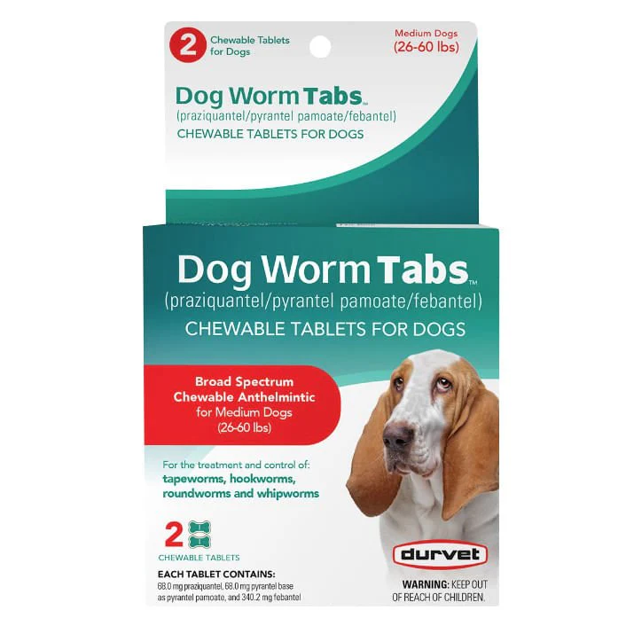 Durvet Dog Worm Tabs Chewable Tablets – Broad Spectrum Dewormer for Dogs - Image 3